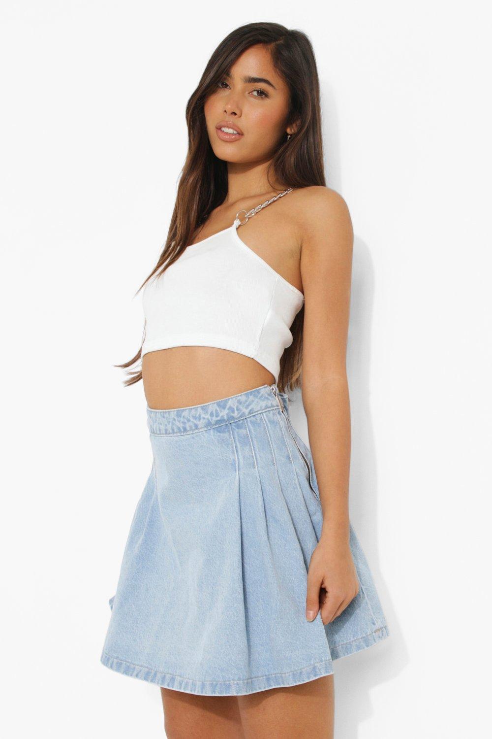 Blue jean tennis skirt hotsell